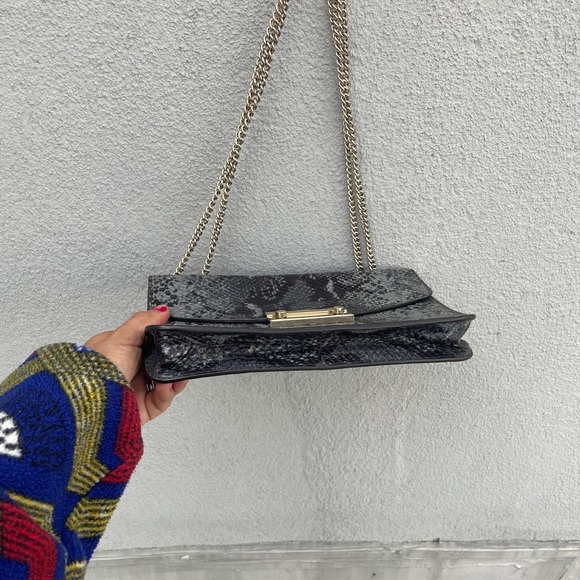 Furla Bags Python Print Gold Chain Crossbody Bag Poshmark